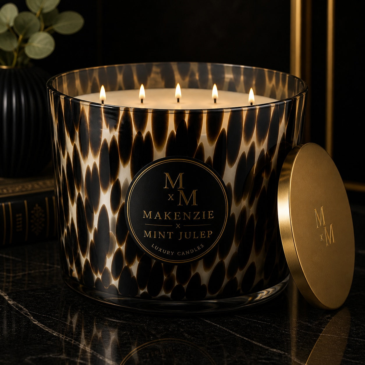 Mackenzie x Mint Julep candle on dark surface